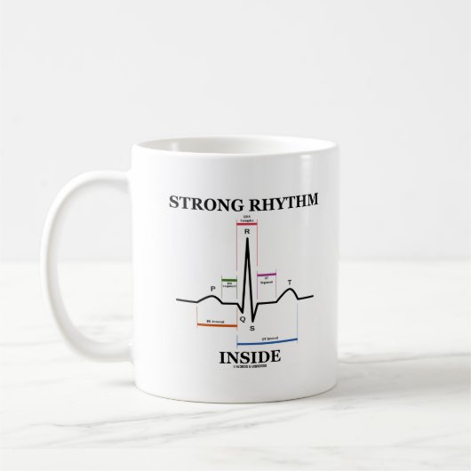 Starkes Rhythmus-Innere (ECG/EKG Herzschlag) Kaffeetasse (Links)