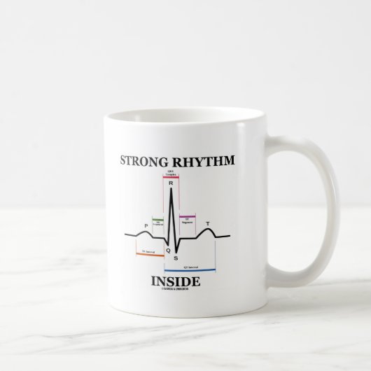 Starkes Rhythmus-Innere (ECG/EKG Herzschlag) Kaffeetasse (Rechts)