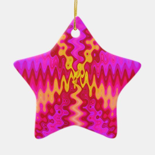 starkes Rosa Keramik Ornament (Vorne)
