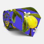 Starkes sizilianisches Zitronenmuster Krawatte (Gerollt)