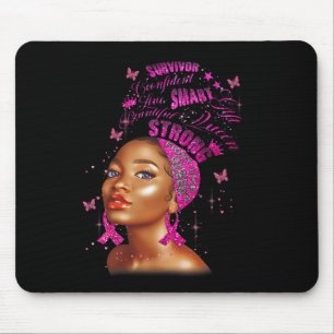 Starkes Smart Black Women Breast Cancer Survival B Mousepad