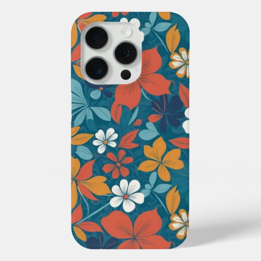 Starkes Sommerblumenmuster Case-Mate iPhone Hülle (Rückseite)