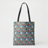 Starkes Sommerblumenmuster Tasche (Vorderseite)