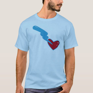 starkes Teil 2 des Herzens des geraden Randes T-Shirt