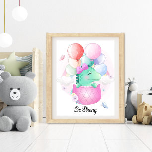 Starkes Tier-Kinderzimmer-Wandkunst Fotodruck