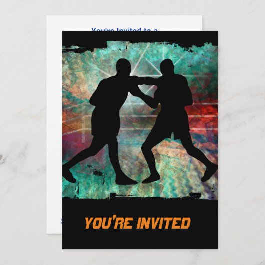 Starkes u. kiesiges Verpacken im Ring Einladung (Vorne/Hinten)