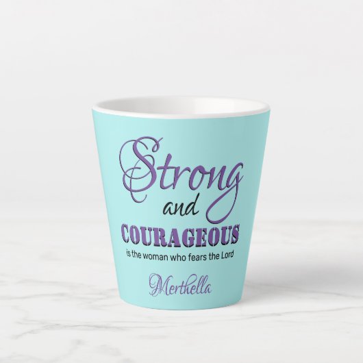 STARKES UND COURAGEOUS Personalisiertes Wasser Chr Milchtasse (Vorderseite)
