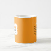 Starkes und Mutiges Bibelvers Einfaches Orange Kaffeetasse (Mittel)