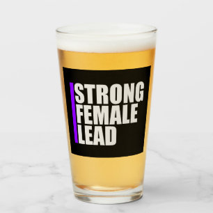 Starkes weibliches Führungs-Feminismus-Empowerment Glas