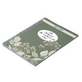 Starkes Zitat und Blumenheft für individuelle Name Notizblock (Linke Seite)