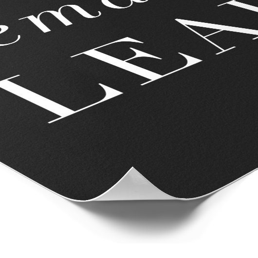 Starkes Zitat von weiblichen Führungskräften Poster (Ecke)