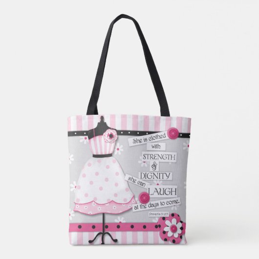 Stärkeu. Würdescripture-Taschen-Tasche Tasche (Rückseite)