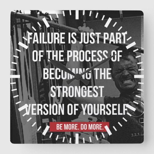 Stärkste Version Ihres Workout-Motivierend Quadratische Wanduhr (Vorderseite)