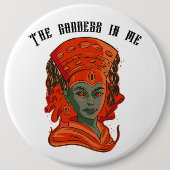 Stärkung der Göttin Kunst Spirituelle Weiblichkeit Button (Vorderseite)