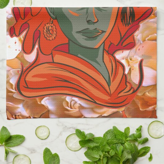 Stärkung der Göttin Kunst Spirituelle Weiblichkeit Geschirrtuch (Gefaltet)