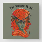 Stärkung der Göttin Kunst Spirituelle Weiblichkeit Quadratische Wanduhr (Vorderseite)