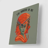 Stärkung der Göttin Kunst Spirituelle Weiblichkeit Quadratische Wanduhr (Winkel)