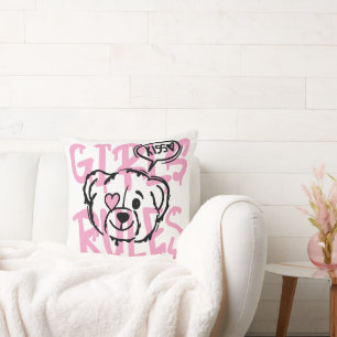 Stärkung der Rolle der Frauen: GIRLS-REGELN Kissen