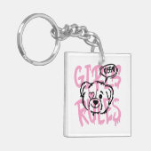 Stärkung der Rolle der Frauen: GIRLS-REGELN Schlüsselanhänger (Vorderseite links)