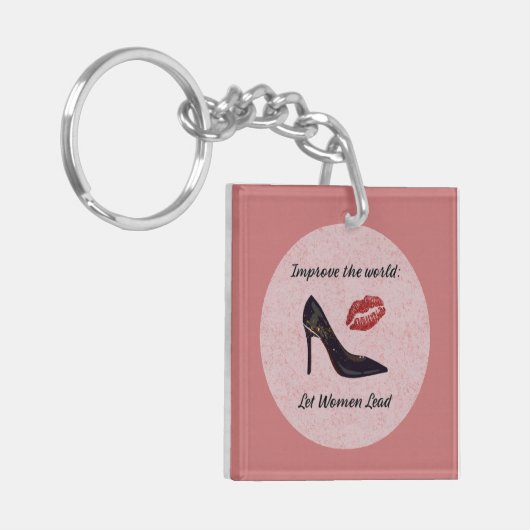 Stärkung der Rolle von Rosa Lassend Frauen Führend Schlüsselanhänger (Vorderseite links)