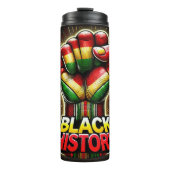 Stärkung der schwarzen Geschichte durch starke Mac Thermosbecher (Vorderseite)