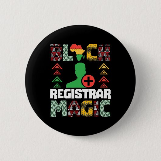 Stärkung der Schwarzen Registrator Magie Afroameri Button (Vorderseite)