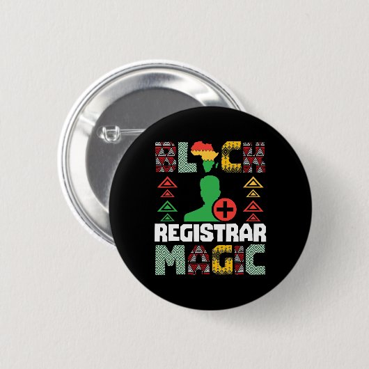 Stärkung der Schwarzen Registrator Magie Afroameri Button (Vorne & Hinten)