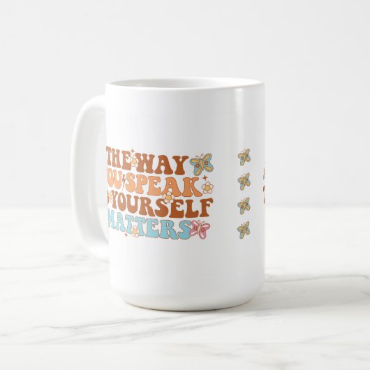 Stärkung der Selbstgespräche Kaffeetasse (Vorderseite Links)