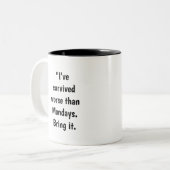 Stärkung der Tasse von Kaffee, (Vorderseite Links)