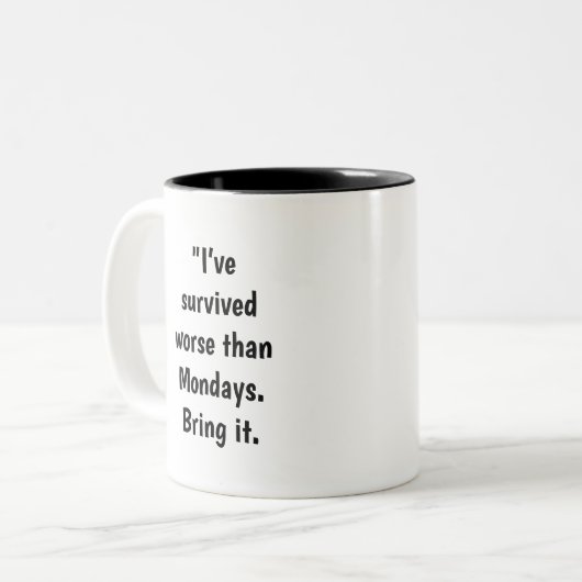 Stärkung der Tasse von Kaffee, (Vorderseite Links)