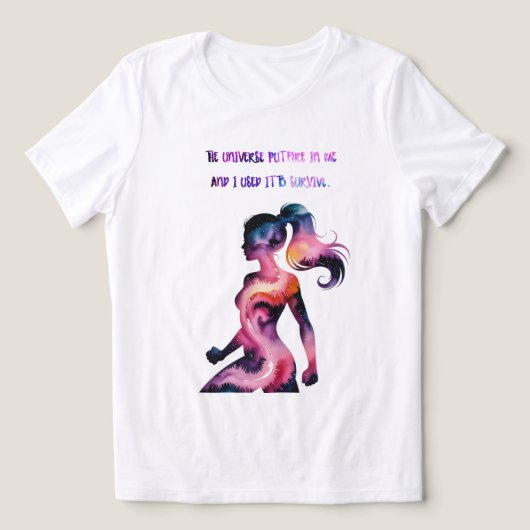 Stärkung der Überlebenden des kosmischen Feuers Tri-Blend Shirt (Design Vorderseite)