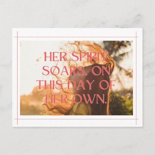 Stärkung der weiblichen Grafik: Freiheit und Freih Postkarte (Vorderseite)