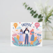 Stärkung, Inspirier, Führung des Internationalen F Postkarte (Stehend Vorderseite)