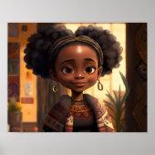 Stärkung junger schwarzer Mädchen: Kultur feiern Poster (Vorne)