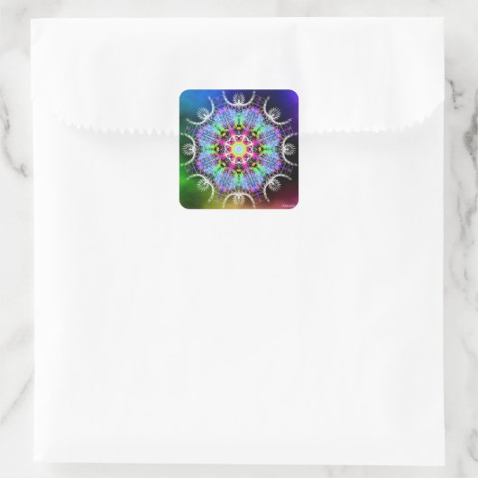 Stärkung Quadratischer Aufkleber (Tasche)