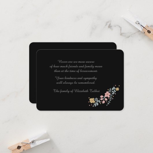 Starless Bereavement Cards (3,5 x 5) Karte (Vorderseite/Rückseite Beispiel)