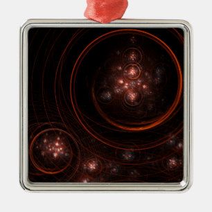 Starlight Abstract Art Square Silbernes Ornament