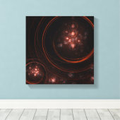 Starlight Abstrakt Art Black und White Leinwanddruck (Insitu (Holzboden))