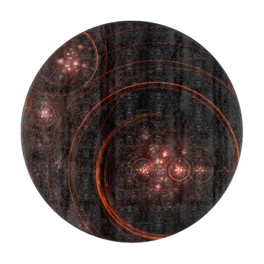 Starlight Abstrakt Art Circle Schneidebrett (Vorderseite)