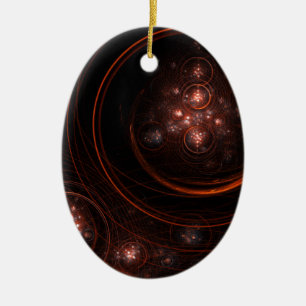 Starlight Abstrakt Art Oval Jazz Keramikornament
