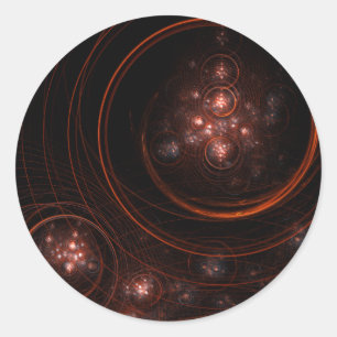Starlight Abstrakt Art Round Sticker