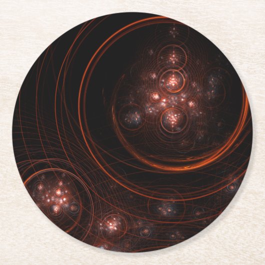 Starlight Abstrakt Art Runder Pappuntersetzer (Vorderseite)