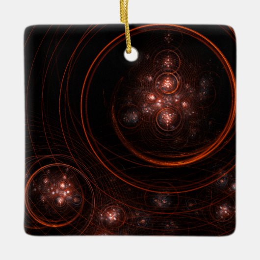 Starlight Abstrakt Art Square Keramikornament (Vorderseite)