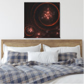 Starlight Abstrakt Art Wrapped Canvas Print Leinwanddruck (Insitu (Schlafzimmer))