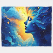 Starlight Bewusstsein Spirituelle Energie Fleecedecke (Vorderseite (Horizontal))