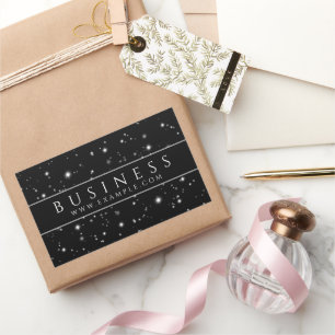 Starlight Black Rechteckiger Aufkleber