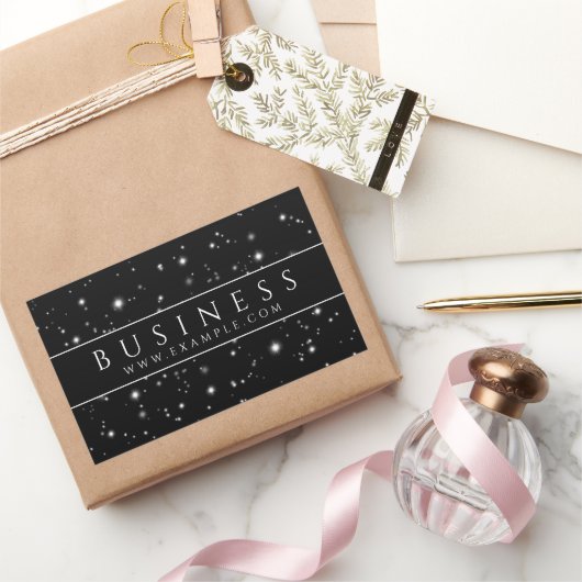 Starlight Black Rechteckiger Aufkleber (Schenken)