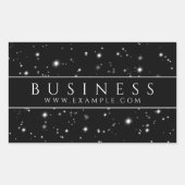 Starlight Black Rechteckiger Aufkleber (Vorderseite)