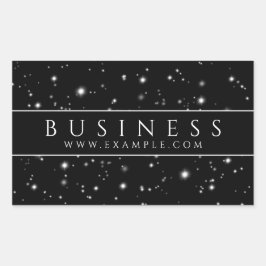 Starlight Black Rechteckiger Aufkleber