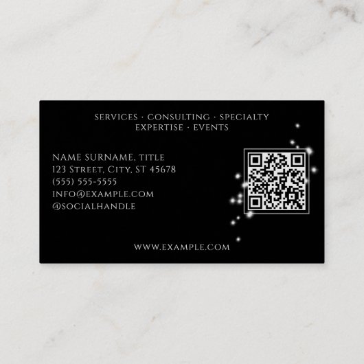 Starlight Black Visitenkarte (Rückseite)